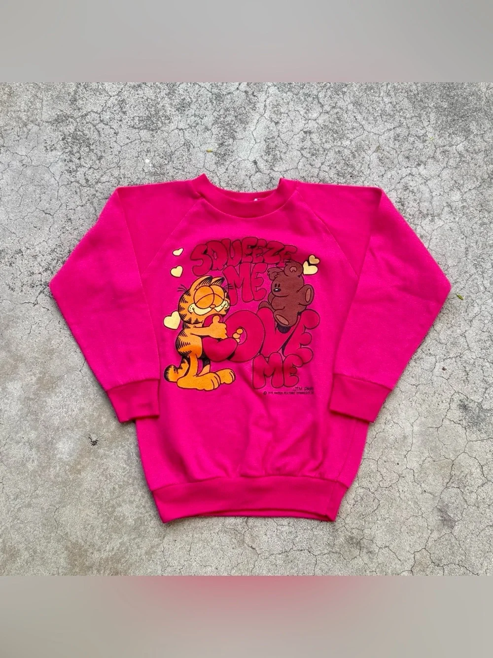 True Vintage 1978 Garfield Jim Davis Youth Crewneck Sweater Youth Medium 10-12